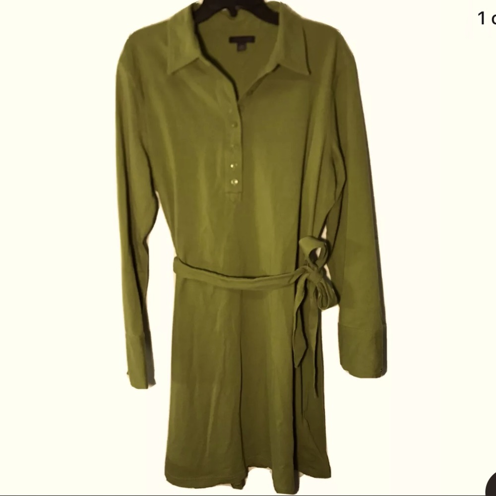 TOMMY HILFIGER Green Belted XXL Shirt Dress